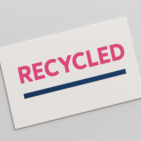 Recycled paper business card