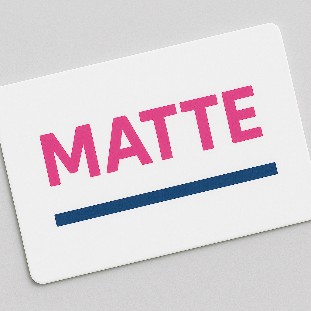 Matte business cards round corners