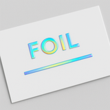 Holographic foil business card