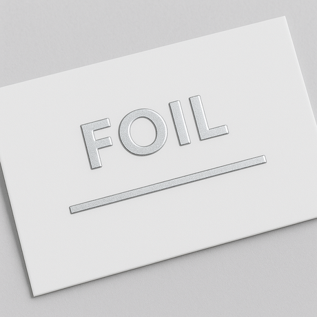Silver foil business cards