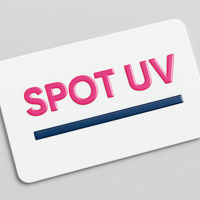Raised spot uv rounded corner business cards