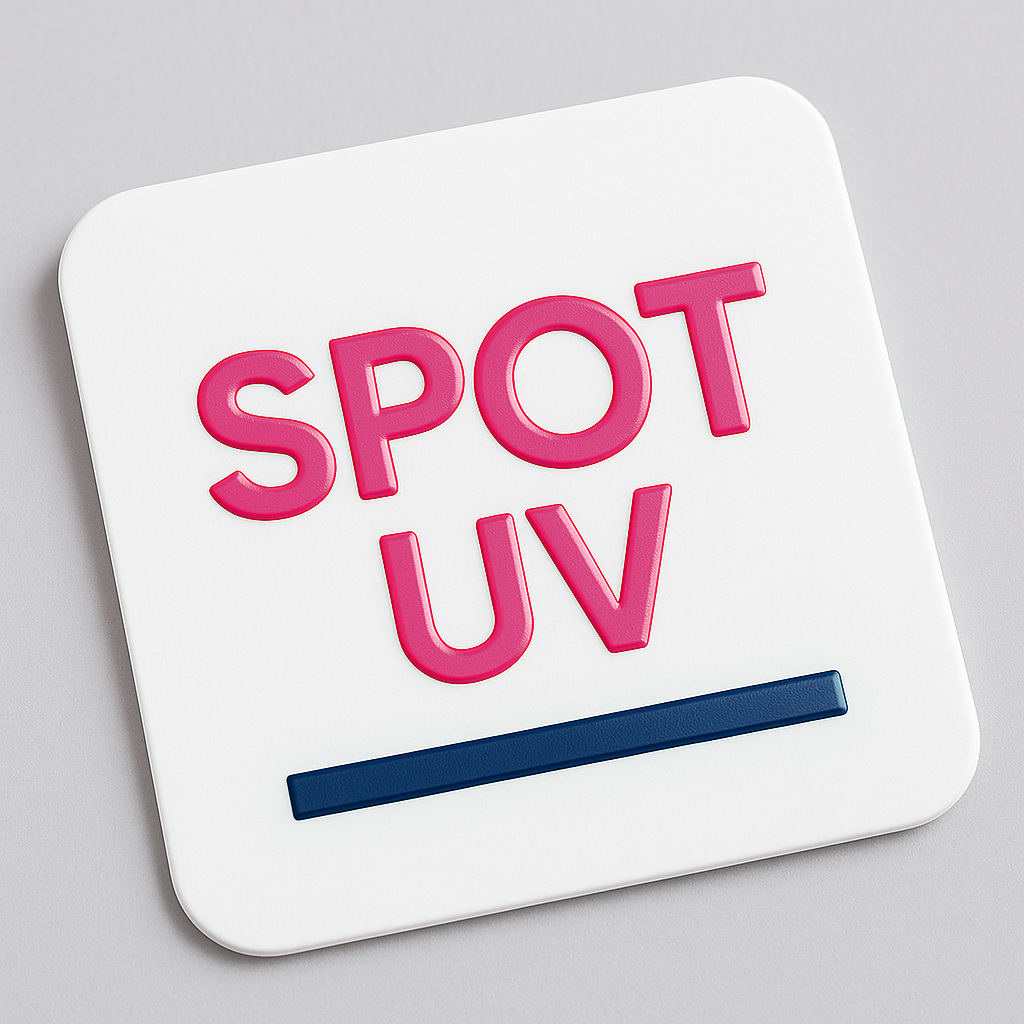 Square business cards raised spot uv