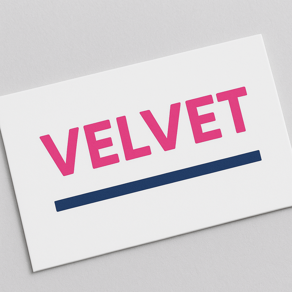 Velvet lamination soft touch business cards